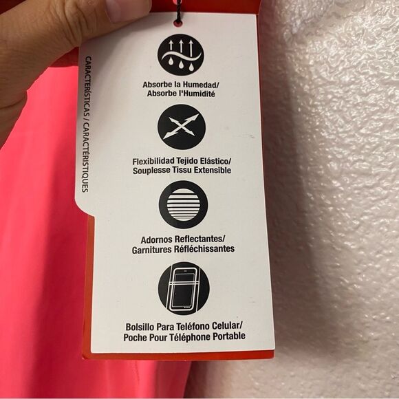 Spyder hot pink neon high-rise athletic leggings cropped women’s XL NWT - Picture 8 of 9